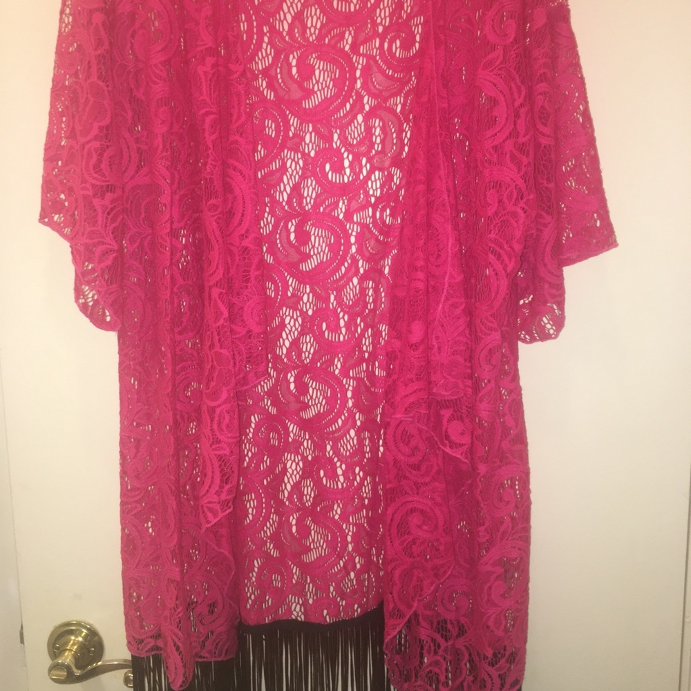 LuLaRoe Festival Ready Fuchsia Pink Lace